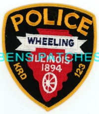 ILLINOIS,WHEELING POLICE 6 GIVEN TO ME BY A RETIRED COLLECOR